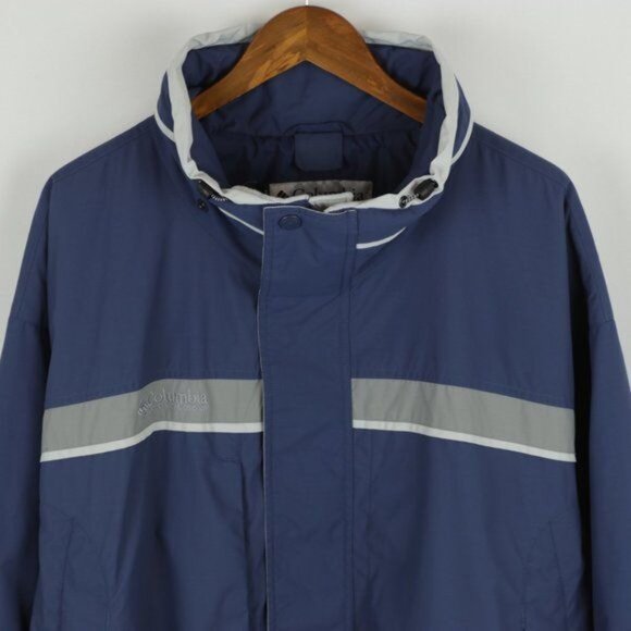 Columbia Men's XXL Blue & Gray Full Zip Interchange Shell Performance Jacket - Picture 2 of 12